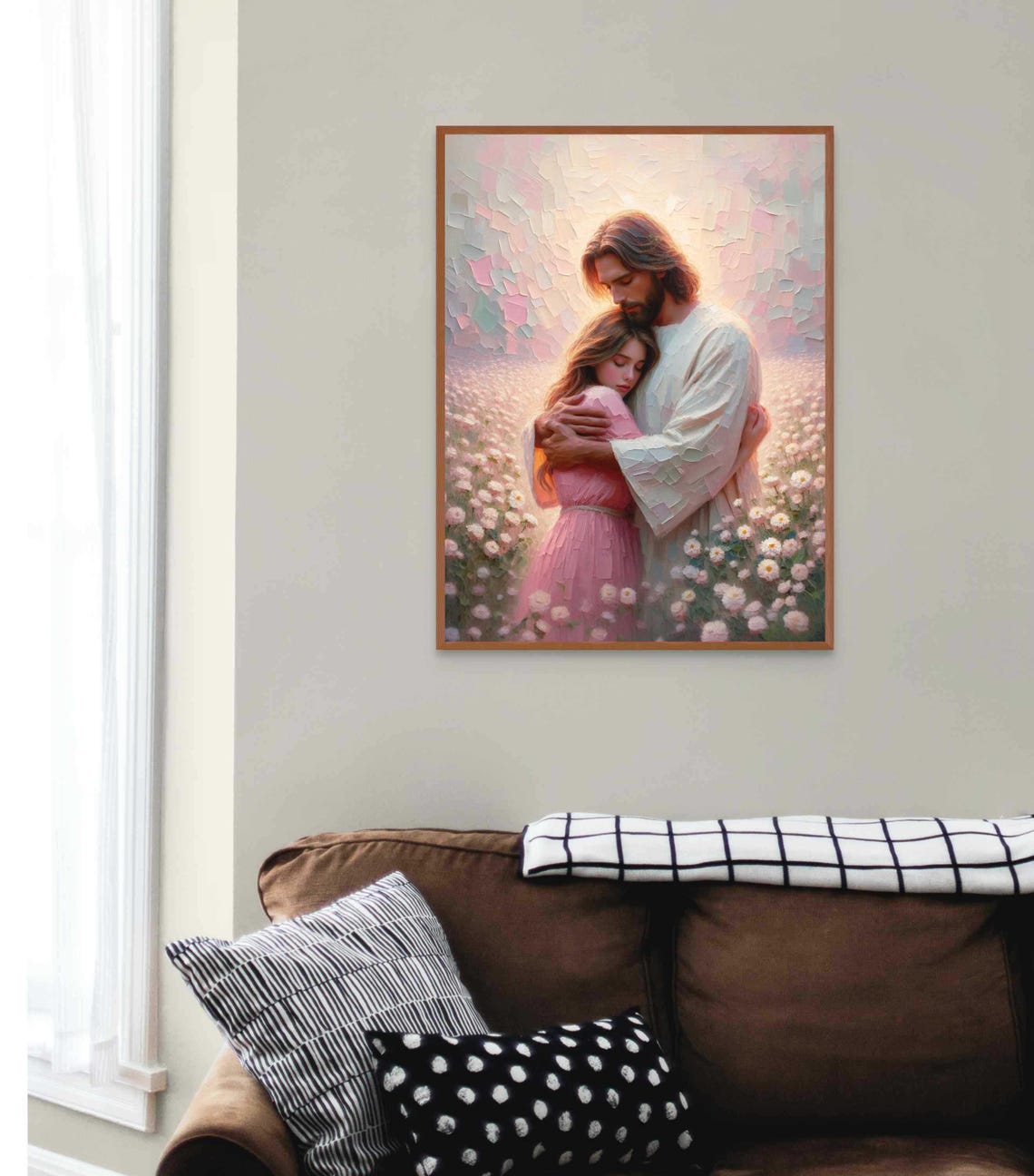 Loved By Him Christian Painting Jesus And Woman Picture Of Jesus Lds Painting Bible Prints Jesus With Girl Jesus Picture Jesus Png - Image 4