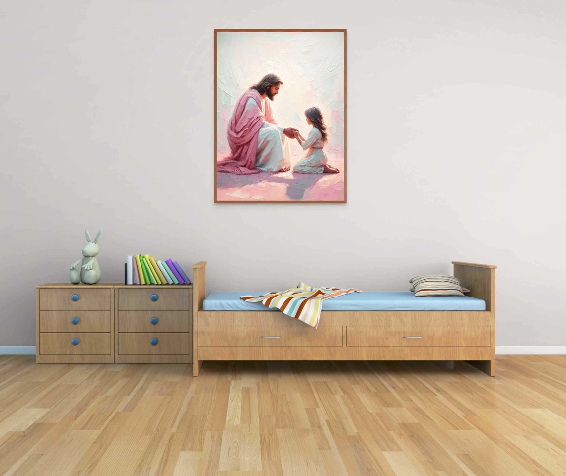 Confide In Him Christian Art Jesus And Girl Picture Of Jesus Art Lds Art Bible Wall Art Modern Christian Art Christian Art For Women - Image 3