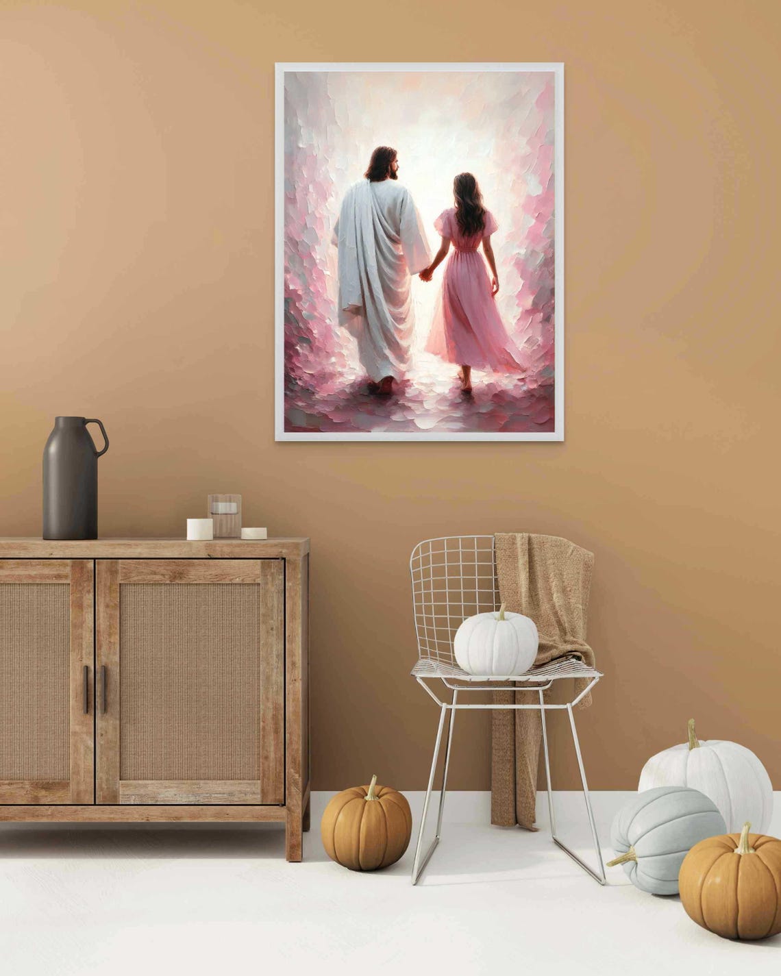 You And Him Christian Wall Art Jesus And Woman Jesus Painting Lds Art Bible Prints Jesus And Girl Art Jesus Art Christian - Image 2