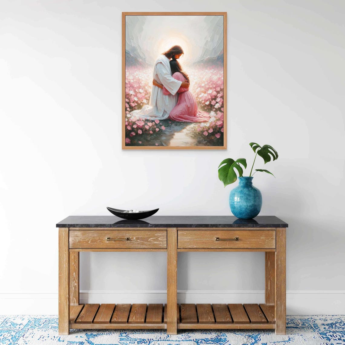 His Light Christian Art Jesus With Woman Jesus Wall Art Lds Painting Bible Prints Jesus And Girl Jesus Painting Christian Painting - Image 6