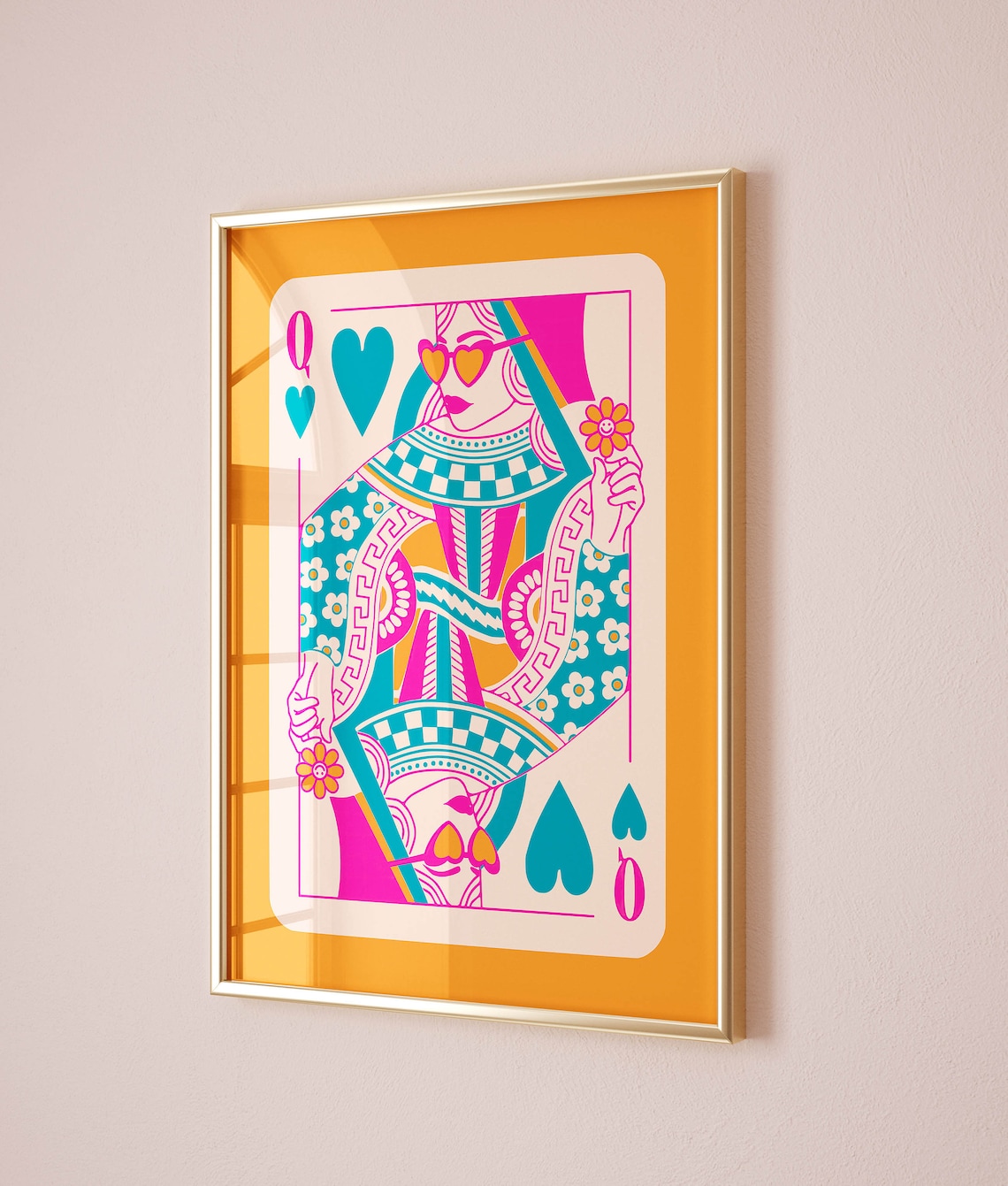 Queen Of Hearts Maximalist Art Print, Funky Decor - Image 2