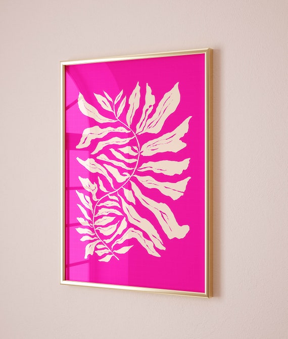 Botanical Flower Art, Maximalist Floral Wall Art