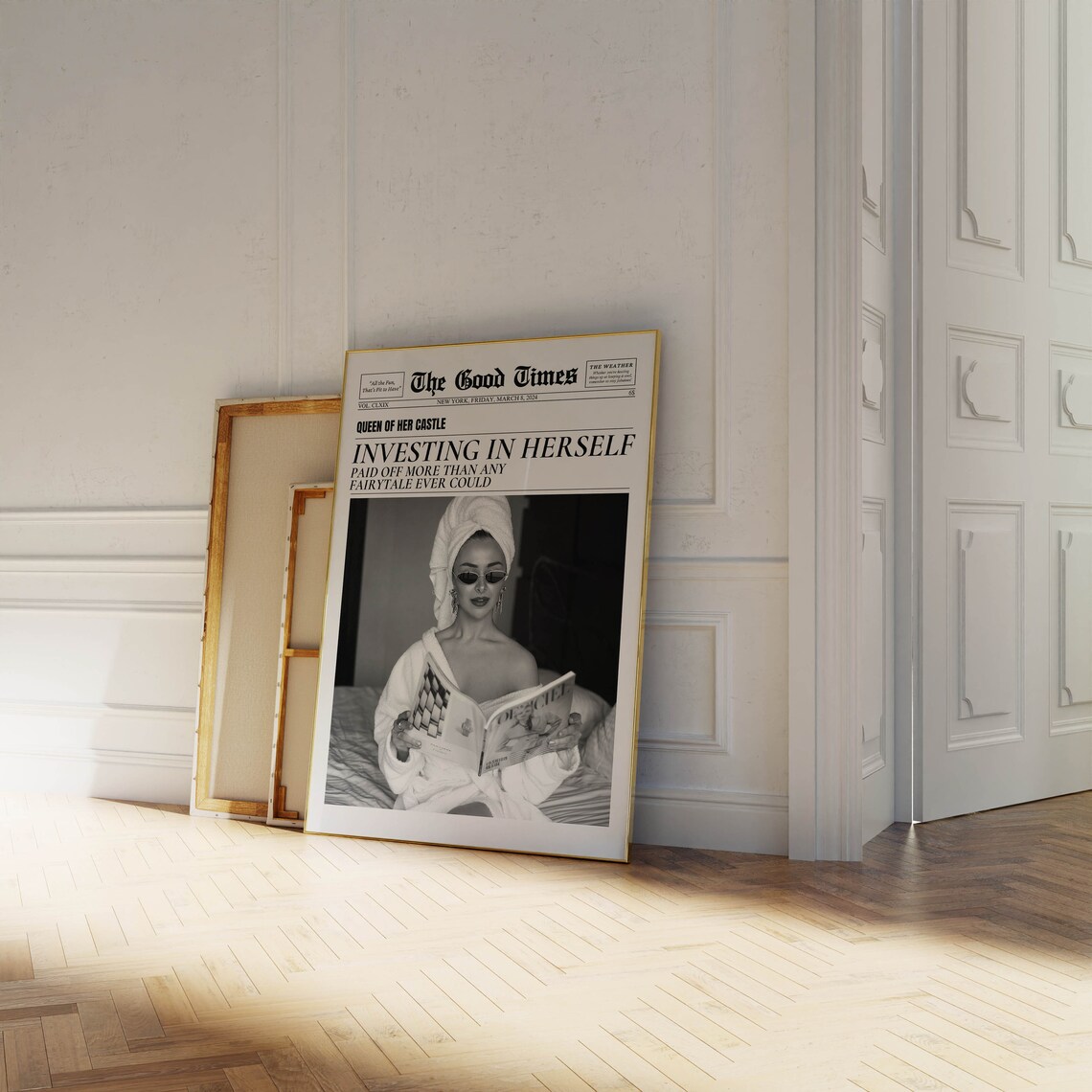 Newspaper Print Inspirational Quote Wall Art Print - Image 3
