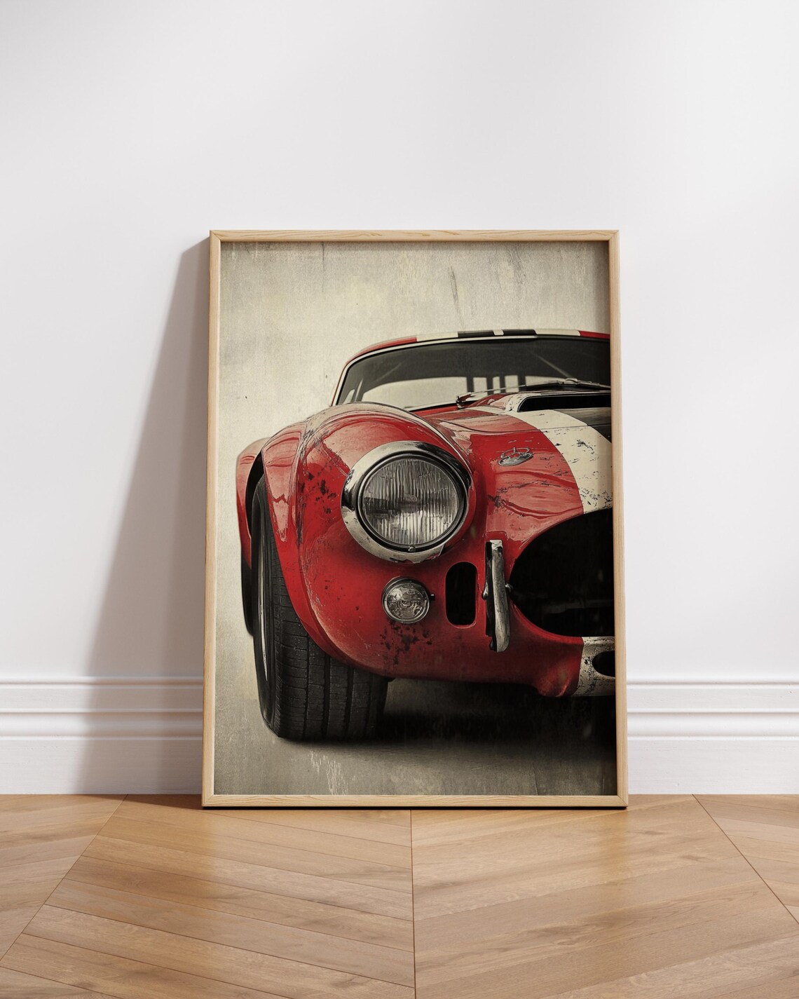 Vintage Sports Car Matte Vertical Poster Wall Art Decor Print Garage Man Cave