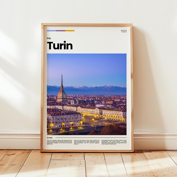 Turin Poster Print Photo Wall Art Italy Travel Gift