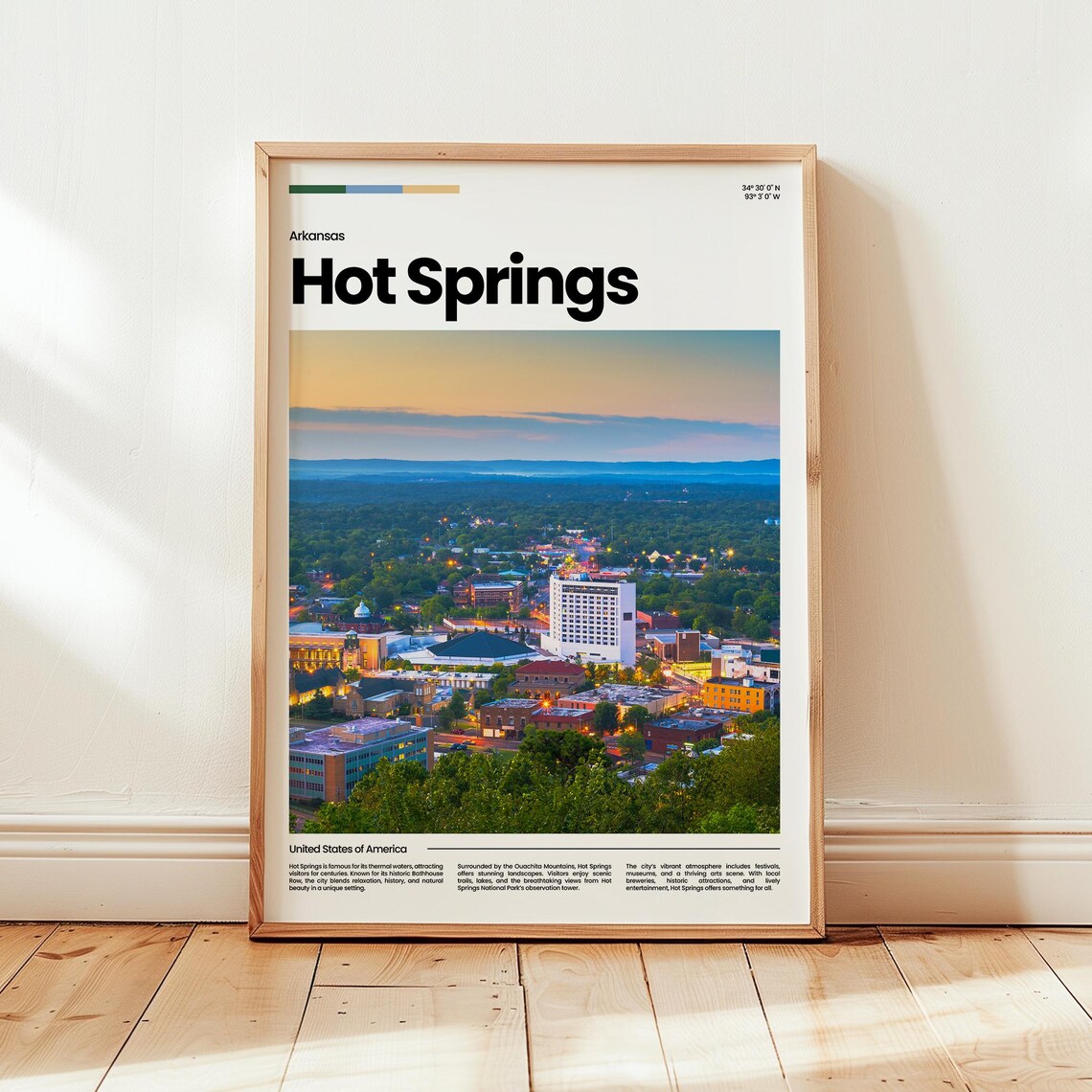 Hot Springs Poster Print Photo Wall Art Arkansas Travel Gift