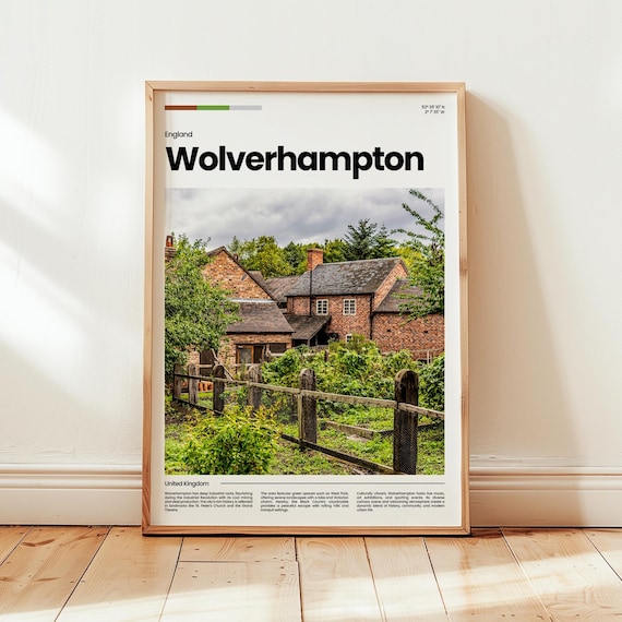 Wolverhampton Brick Country House England Travel Photo Poster