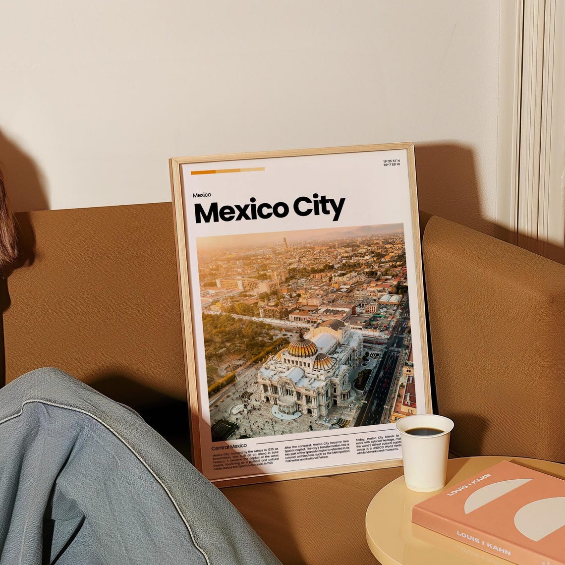 Mexico City Bellas Artes Golden Hour Skyline Modern Travel Poster - Image 4