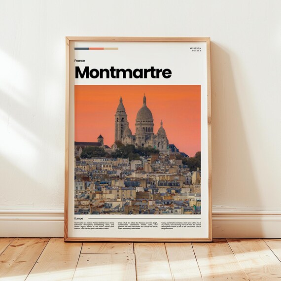 Montmartre Poster Print Photo Wall Art France Travel Gift