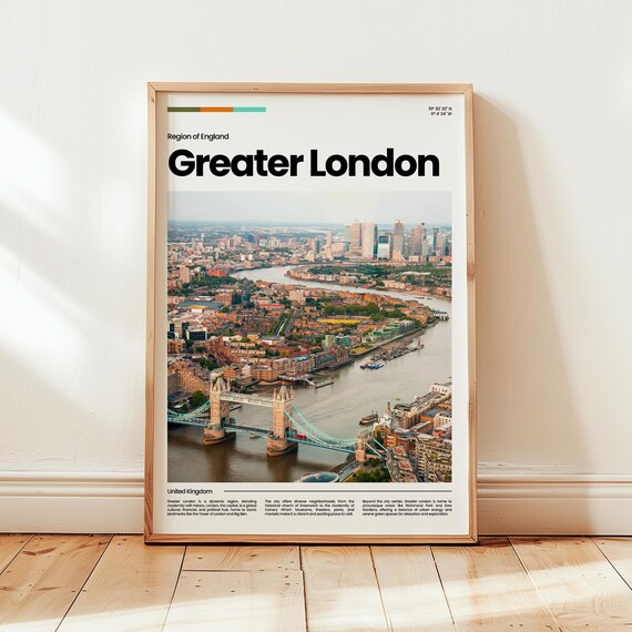 Greater London Poster Print Photo England Travel Gift