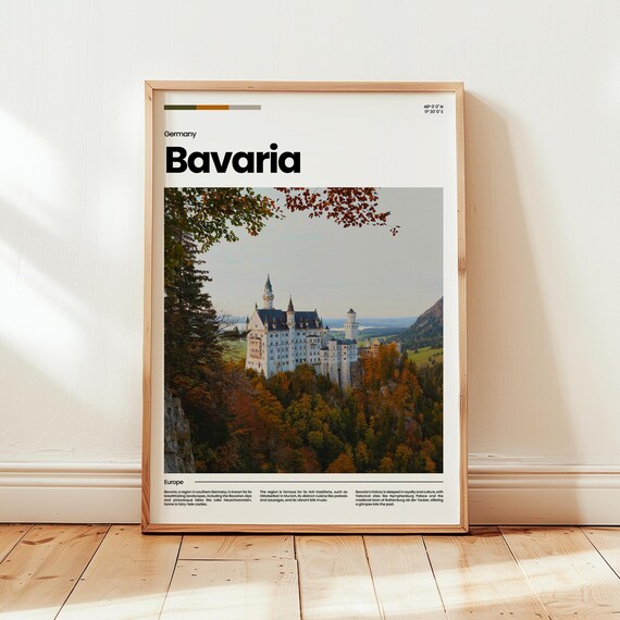 Bavaria Poster Print Photo Wall Art Germany Travel Gift