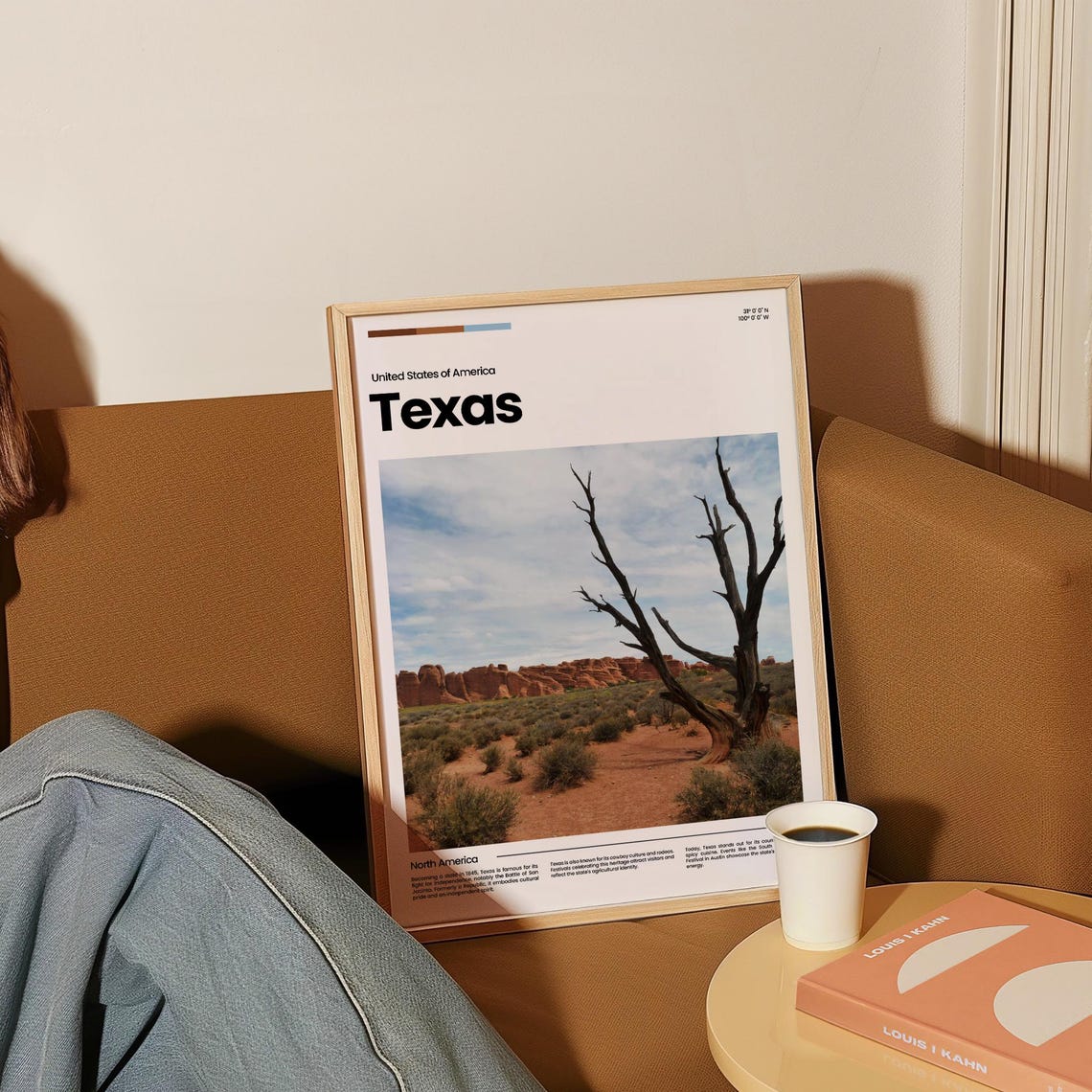 Texas Red Desert Dead Tree Dramatic Southwest Landscape Scene Poster - Image 4