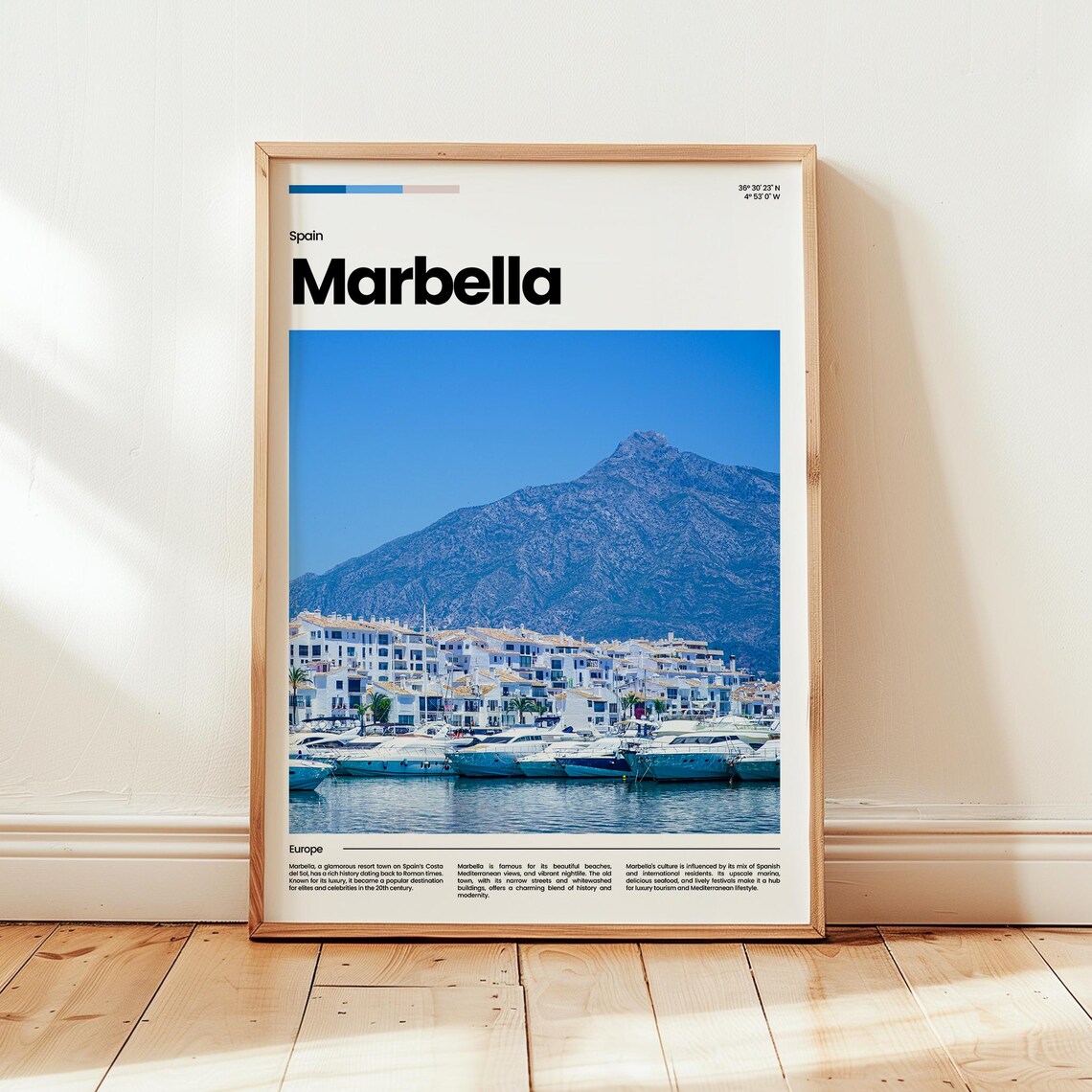 Marbella Poster Print Photo Spain Travel Gift