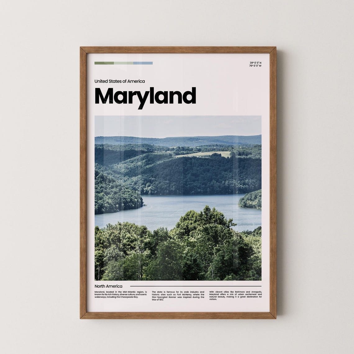 Maryland Travel Poster Maryland Poster Maryland Photo Poster Maryland Art Print Maryland Art Usa Poster Usa Travel Poster Travel Gift