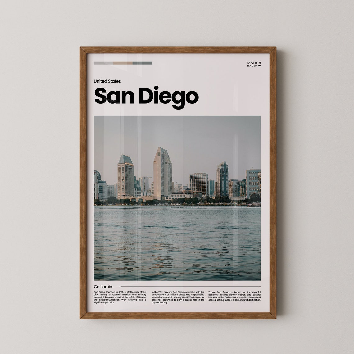 San Diego Travel Poster San Diego Poster San Diego Photo Poster San Diego Art Print San Diego Art Usa Travel Poster Travel Gift