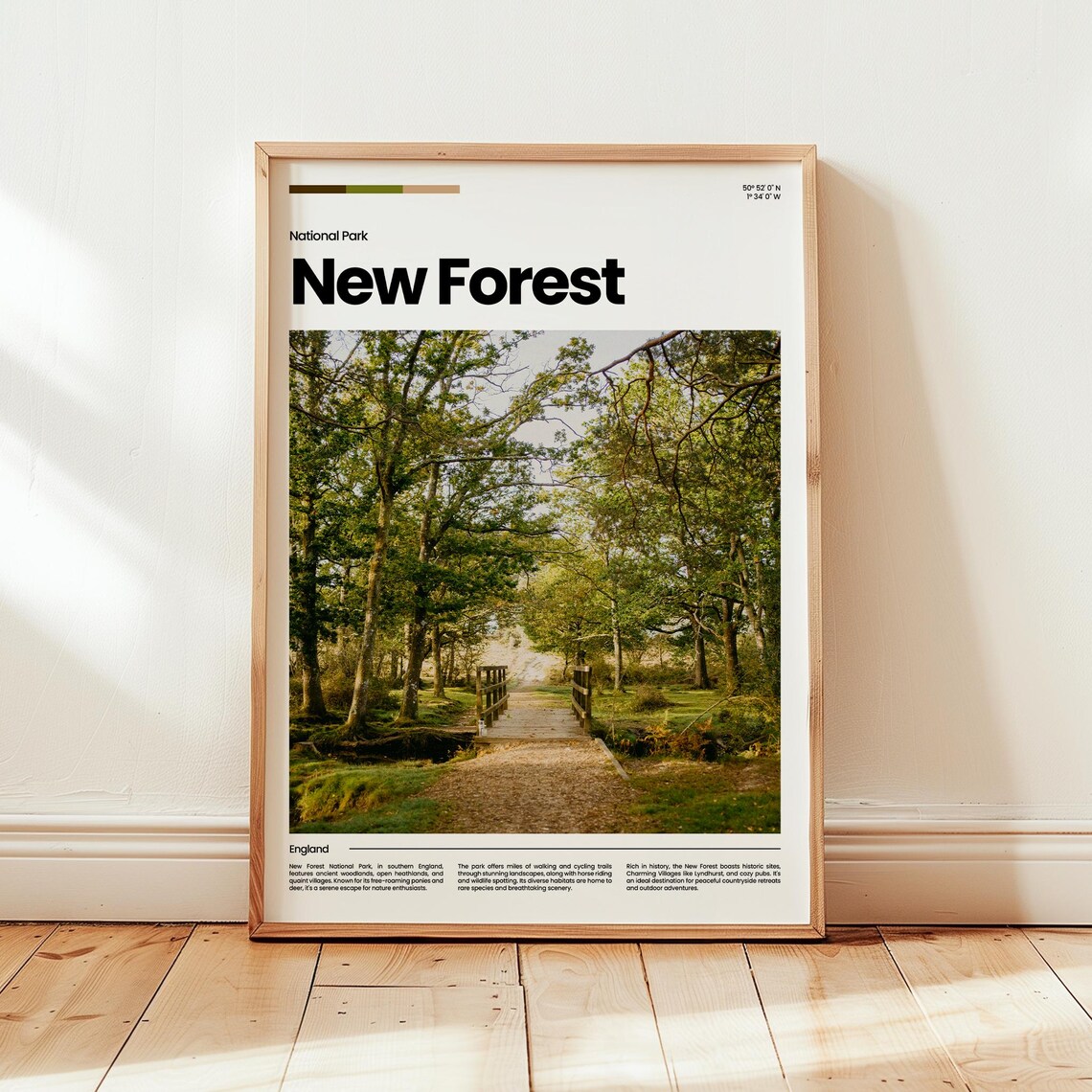New Forest Poster Print Photo Wall Art England Travel Gift