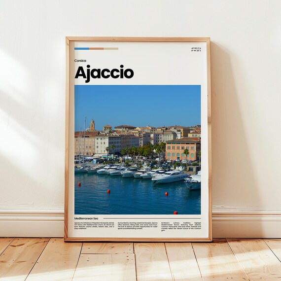 Ajaccio Poster Print Photo Wall Art Corsica Travel Gift