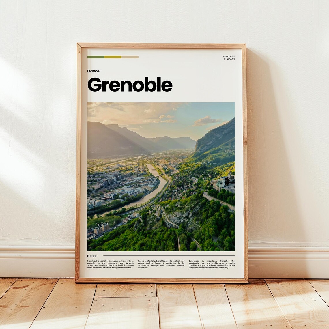 Grenoble Poster Print Photo Wall Art France Travel Gift