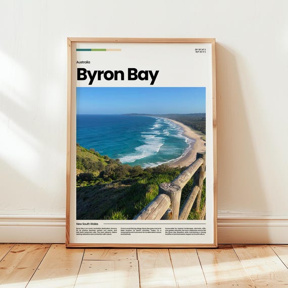 Byron Bay Travel Poster, Australia Gift