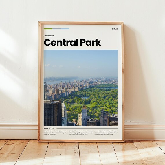 Central Park Poster Print Photo New York Travel Gift
