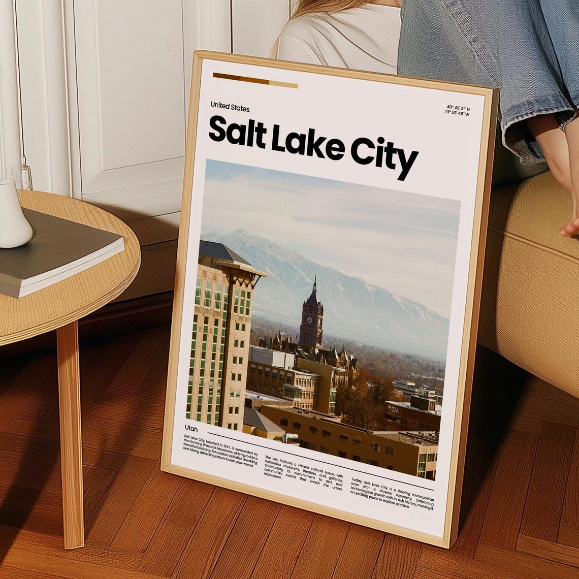 Salt Lake City Travel Poster Salt Lake City Poster Salt Lake City Photo Poster Salt Lake City Art Print Utah Poster Travel Gift - Image 3