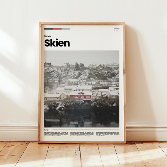 Skien Poster Print Photo Wall Art Norway Travel Gift
