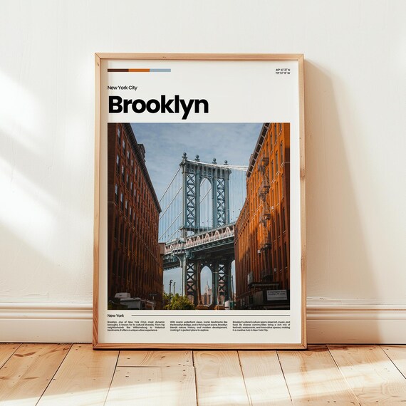 Brooklyn Poster Print Photo Wall Art New York Travel Gift
