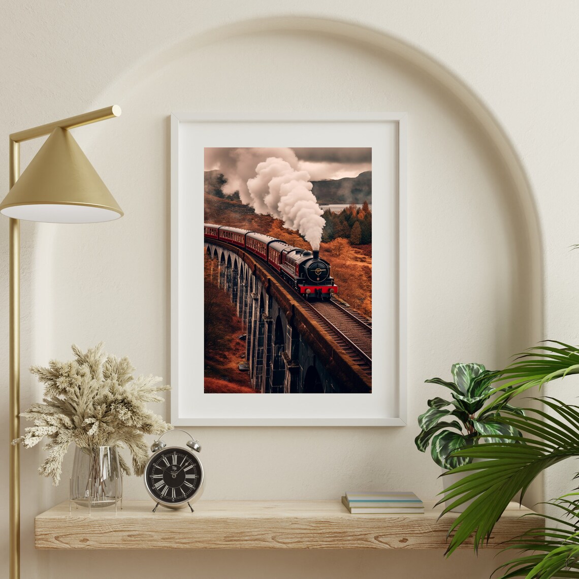 Nature Picture Train Poster, Abstract Modern Art Print - Image 3