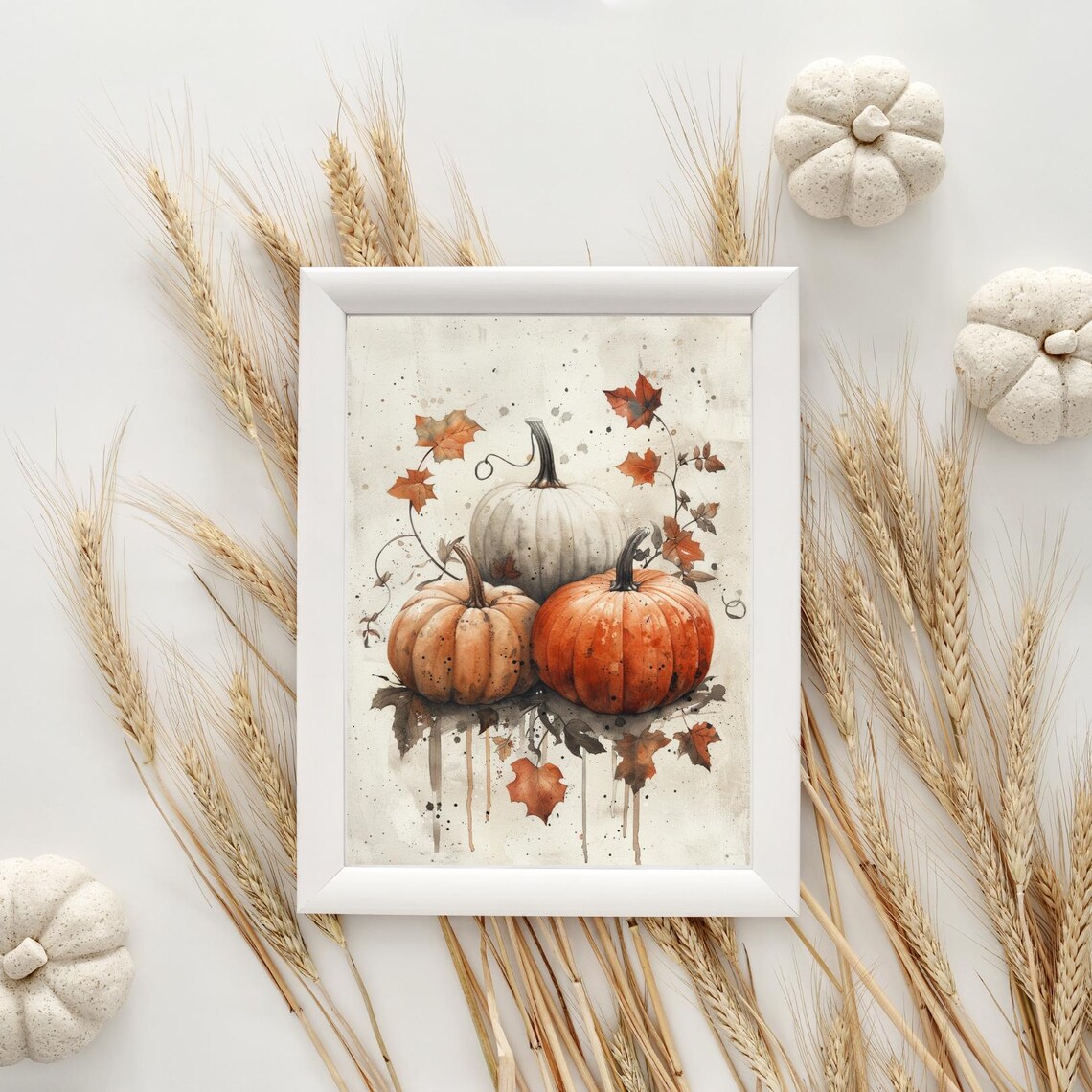 Autumn Pumpkins Poster, Halloween Seasonal Decor - Image 4