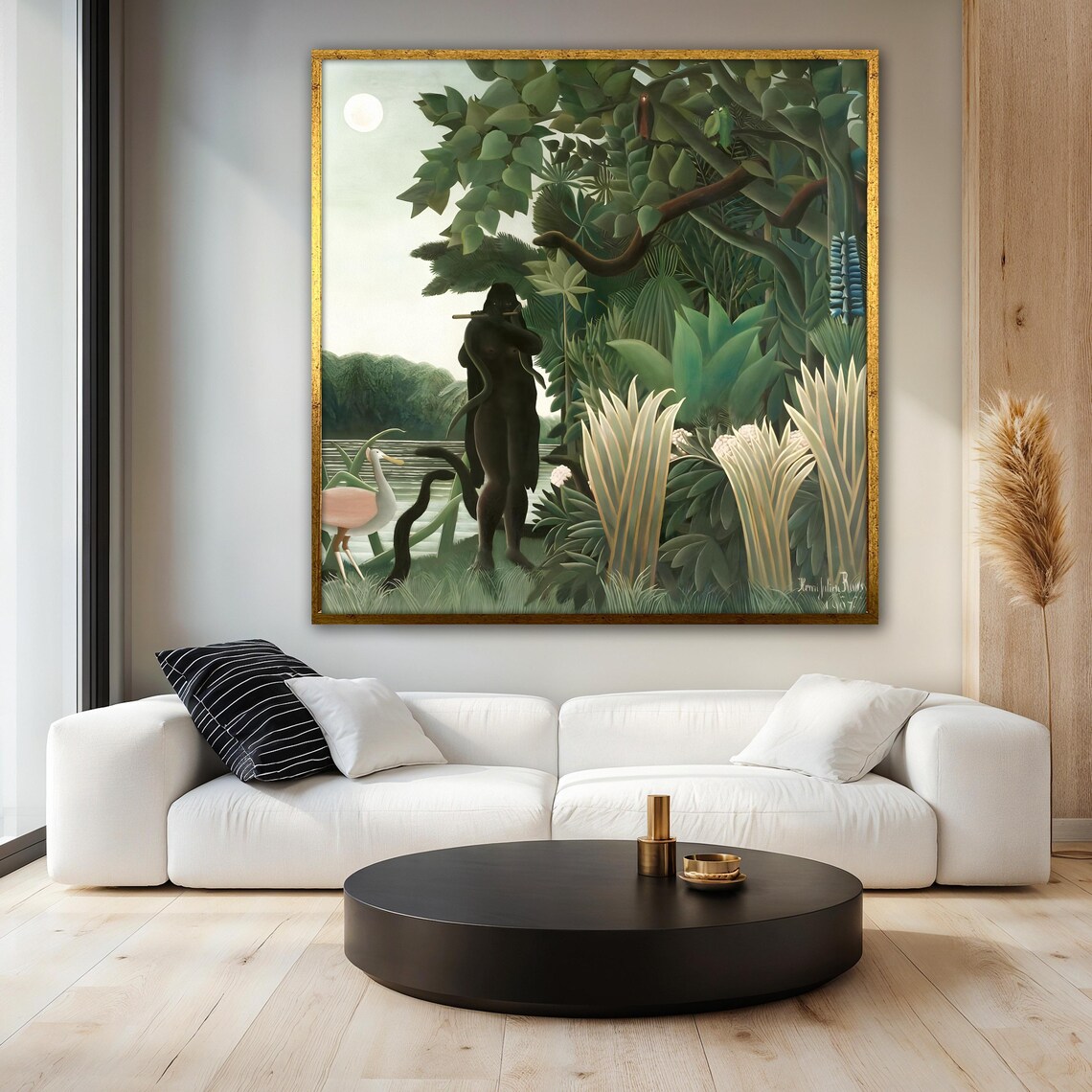 The Snake Charmer Painting, Henri Rousseau Jungle - Image 3