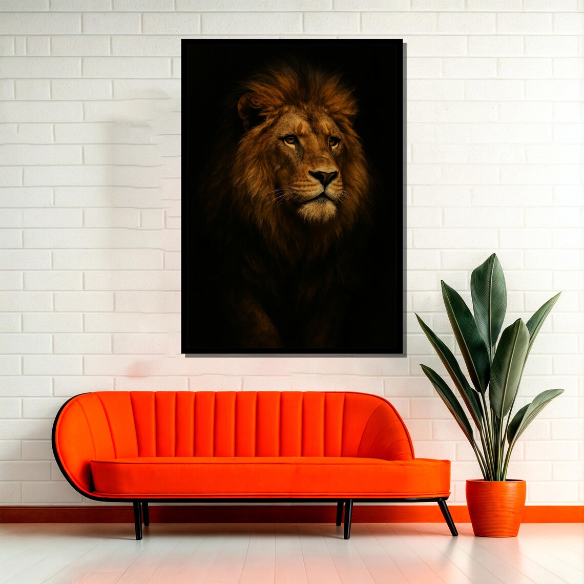 Majestic Lion Painting, Powerful Wildlife Decor - Image 2