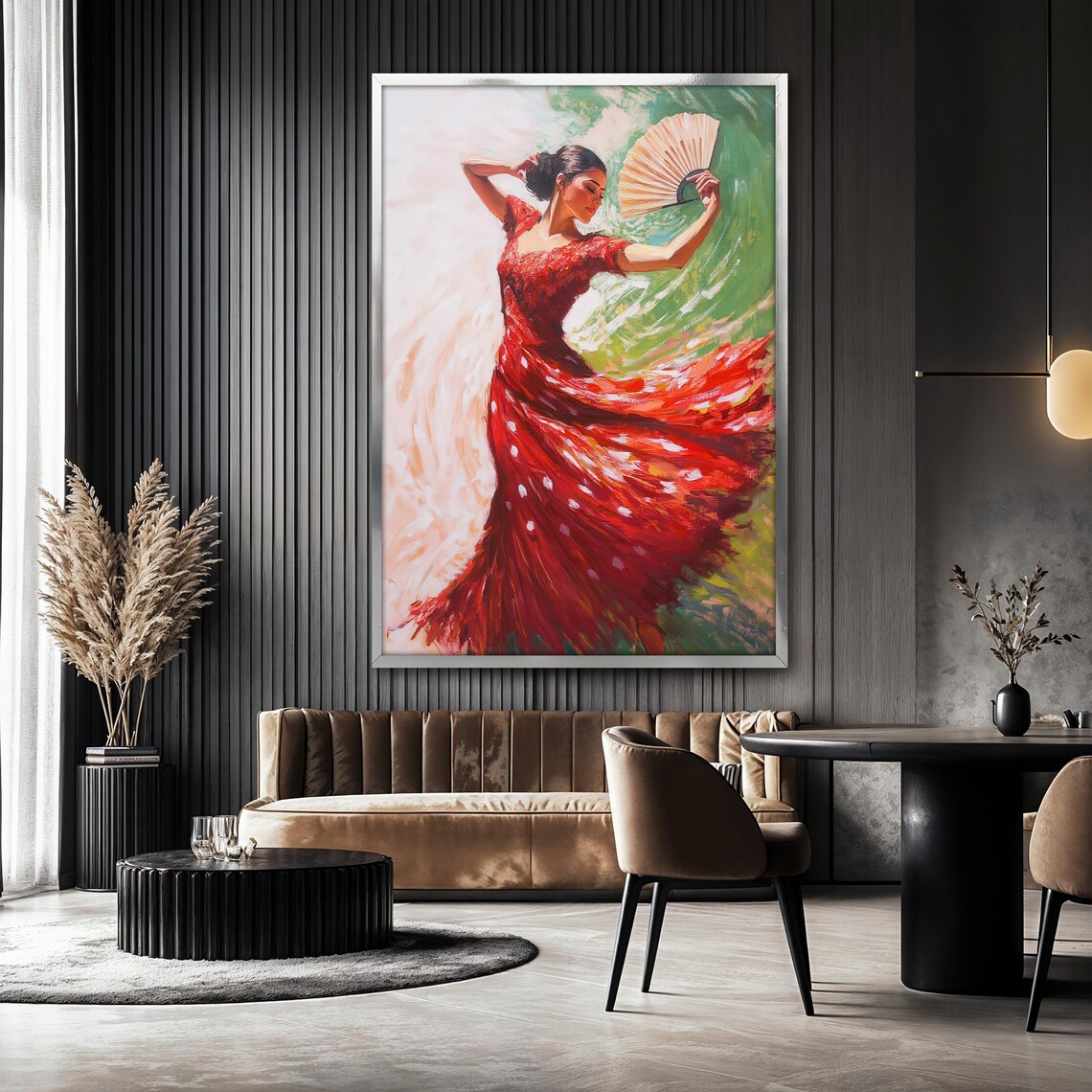 Spanish Flamenco Dancer Art Print, Elegant Dance - Image 2