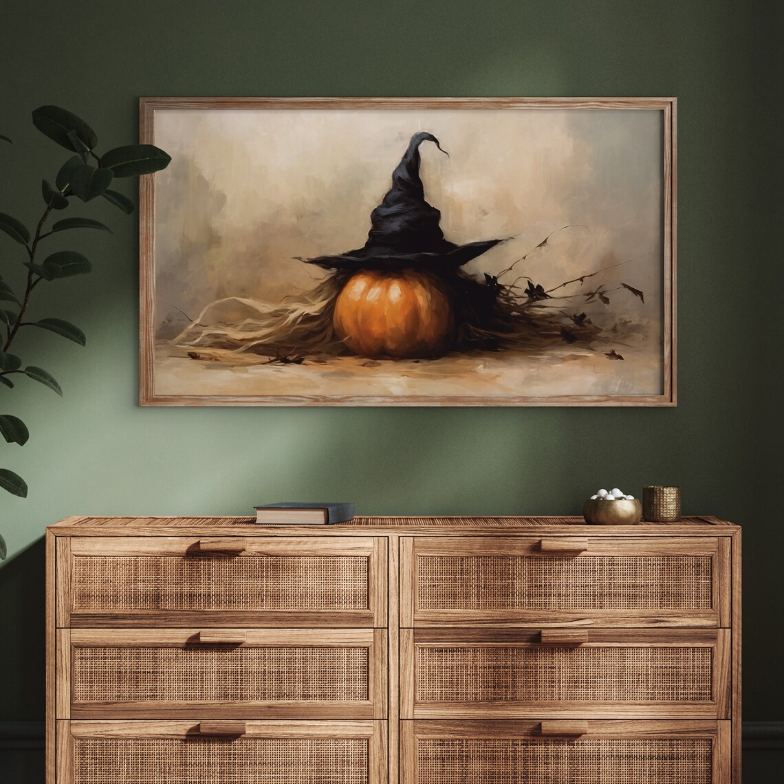 Halloween Pumpkin Art, Dark Academia Autumn Decor - Image 3