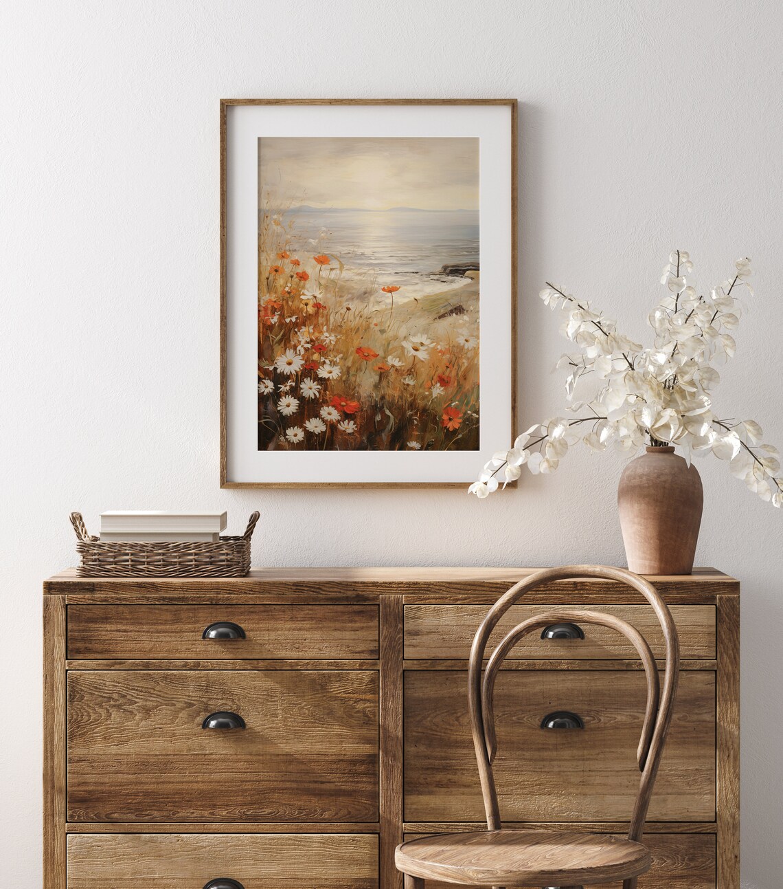 Coastal Wildflowers Farmhouse Floral Art Print - Image 2