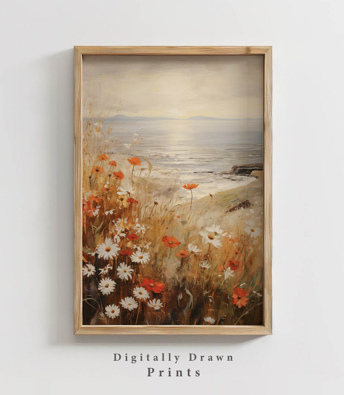 Coastal Wildflowers Farmhouse Floral Art Print - Image 4