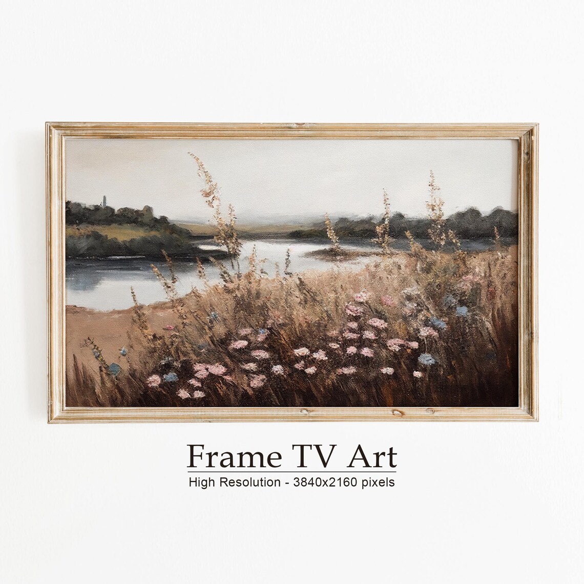 Fall Wildflower Vintage TV Art Print, Autumn Decor