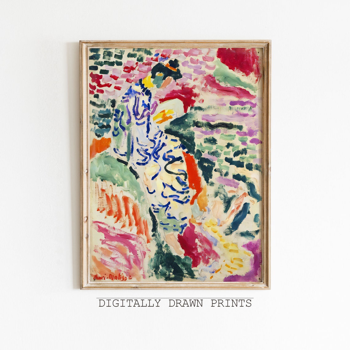 Henri Matisse Japanese Woman by Water Fauvist Colorful Art Print