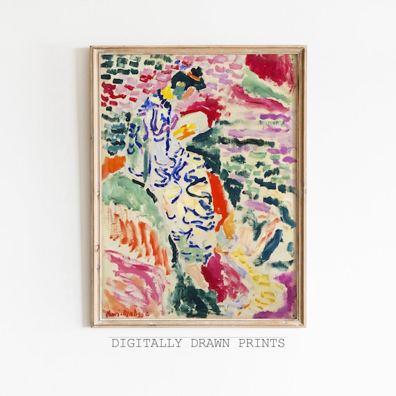 Henri Matisse Japanese Woman by Water Fauvist Colorful Art Print