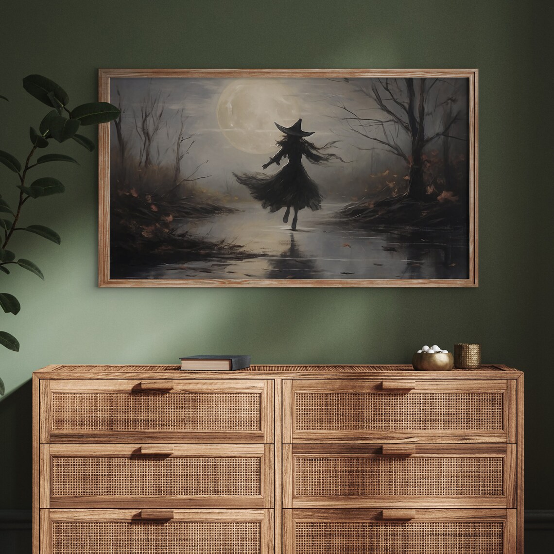 Halloween Witch Vintage Farmhouse Wall Art Print - Image 3