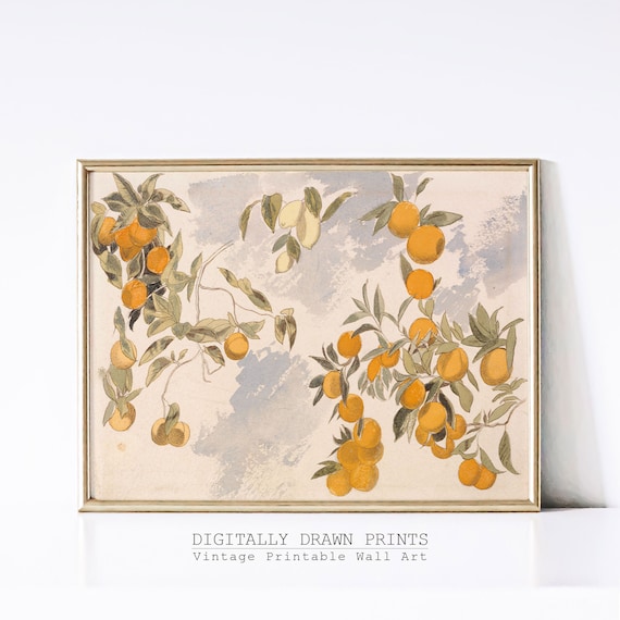 Spring Fruit Tree Vintage Farmhouse Art Print