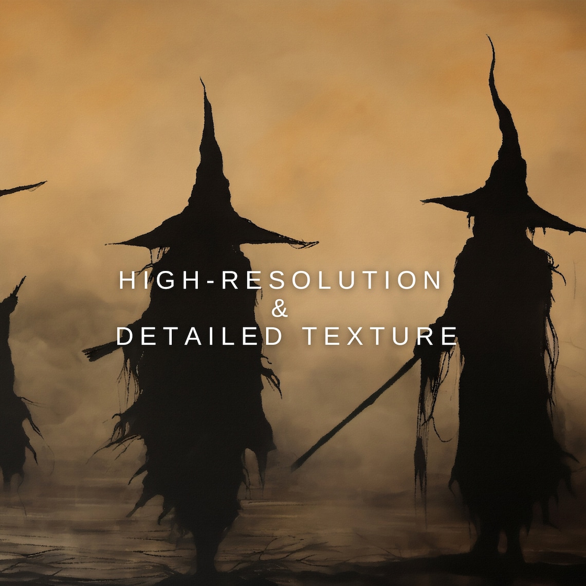Halloween Witches Neutral Decor Art Print - Image 2