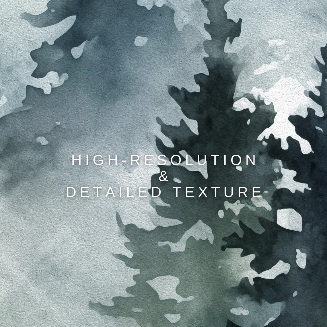 Misty Pine Forest Watercolor Foggy Evergreen Trees Neutral Wall Art Print - Image 2
