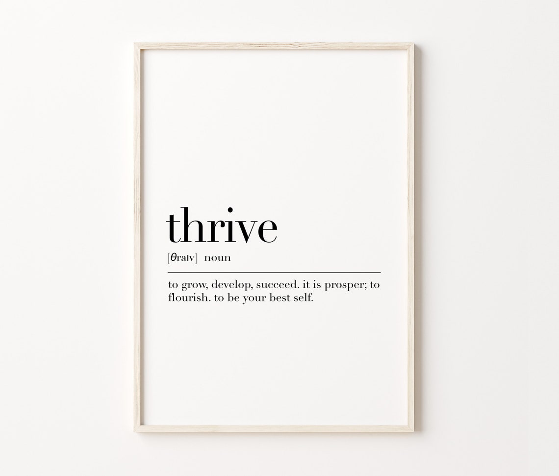 Thrive Dictionary Definition Minimalist Inspirational Word Poster - Image 3