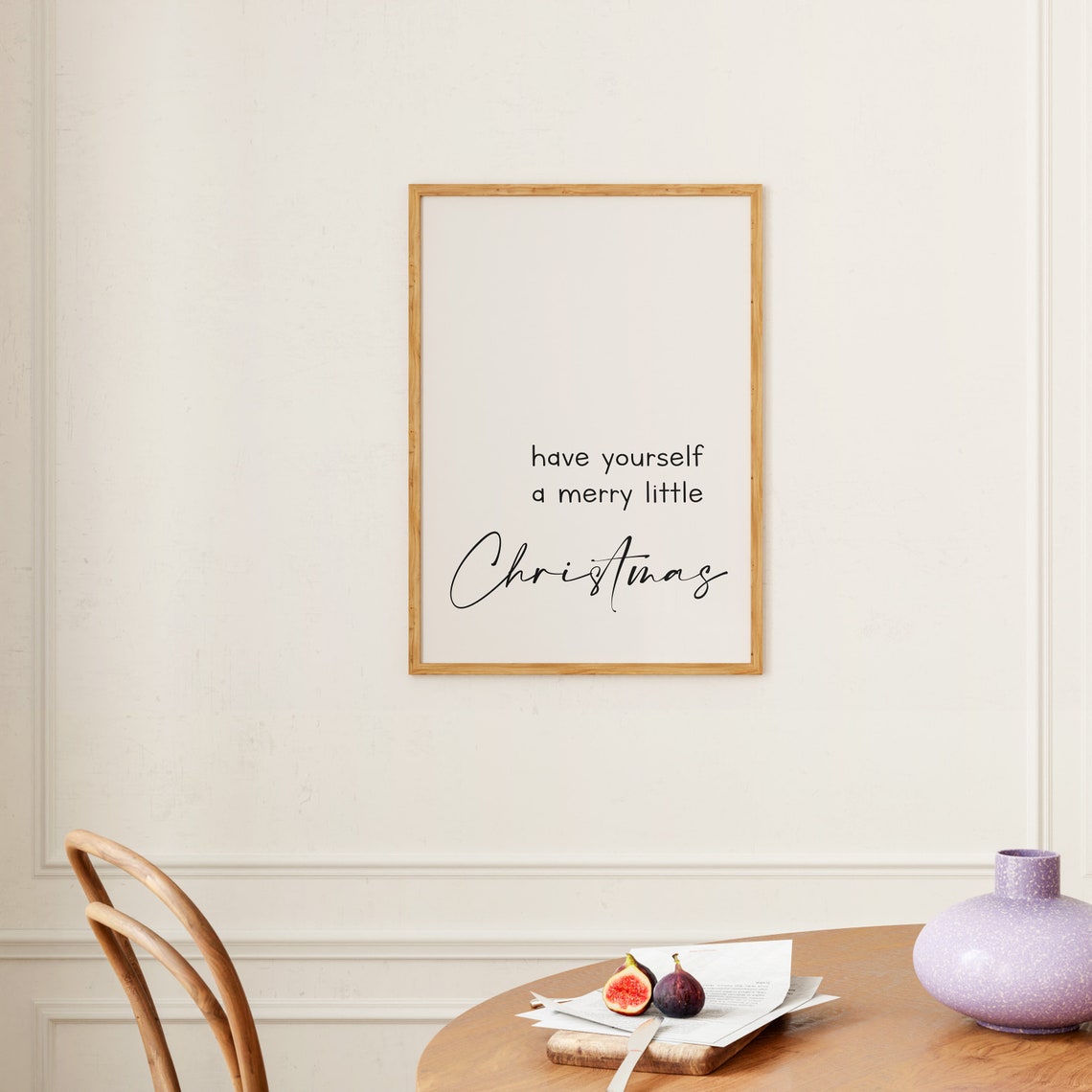 Have Yourself A Merry Little Christmas Script Holiday Poster - Image 3
