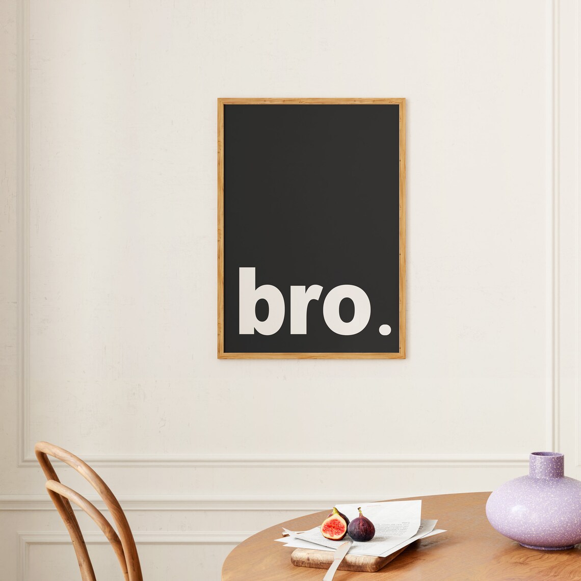 Bro Bold Black And White Minimalist Typographic Quote Poster - Image 2