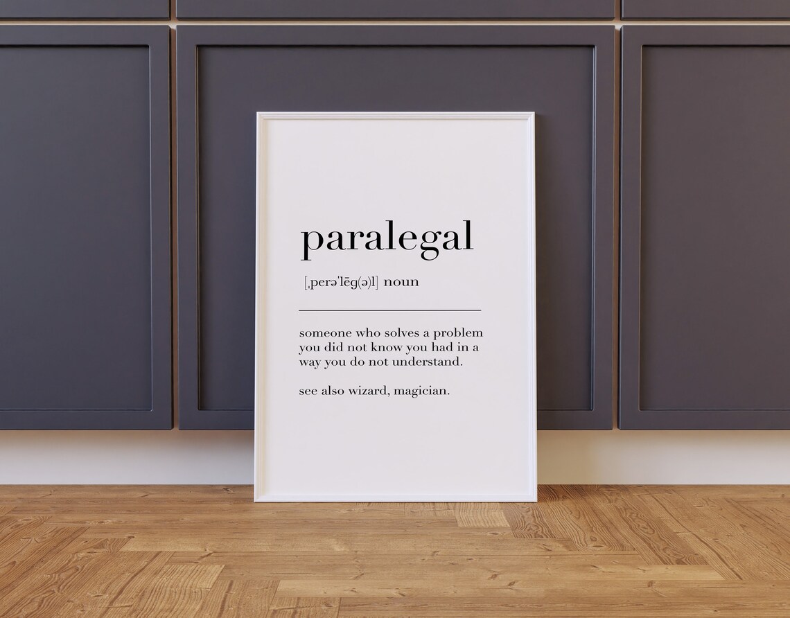 Paralegal Definition Print Paralegal Poster Paralegal Funny Definition Print Lawyer Office Decor Paralegal Gifts - Image 2