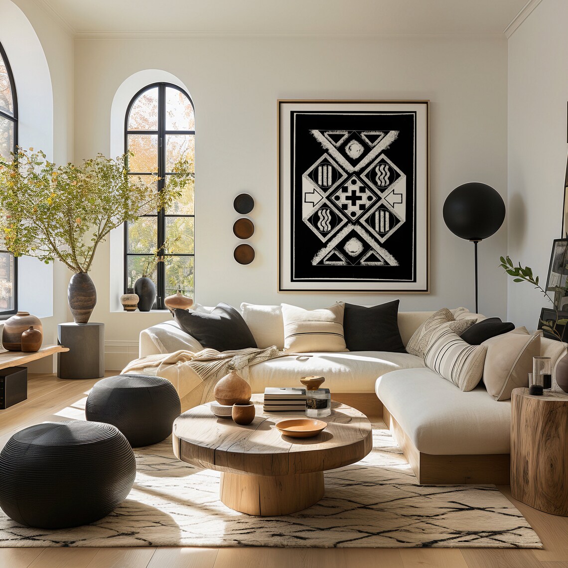 Geometric Abstract Op Art, Mid-Century Minimalist - Image 6