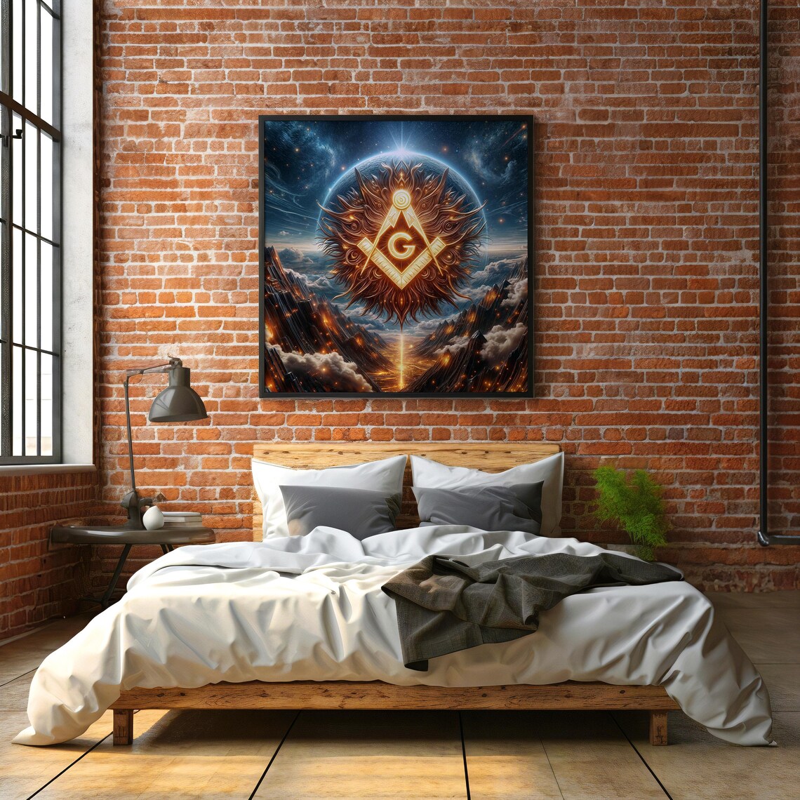 Masonic Occult Art, Esoteric Freemason Poster - Image 5