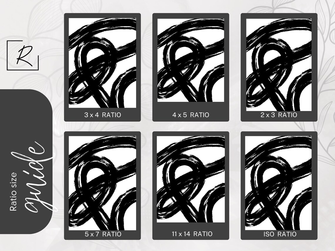Black Brushstroke Modern Abstract Ink Line Art - Image 3