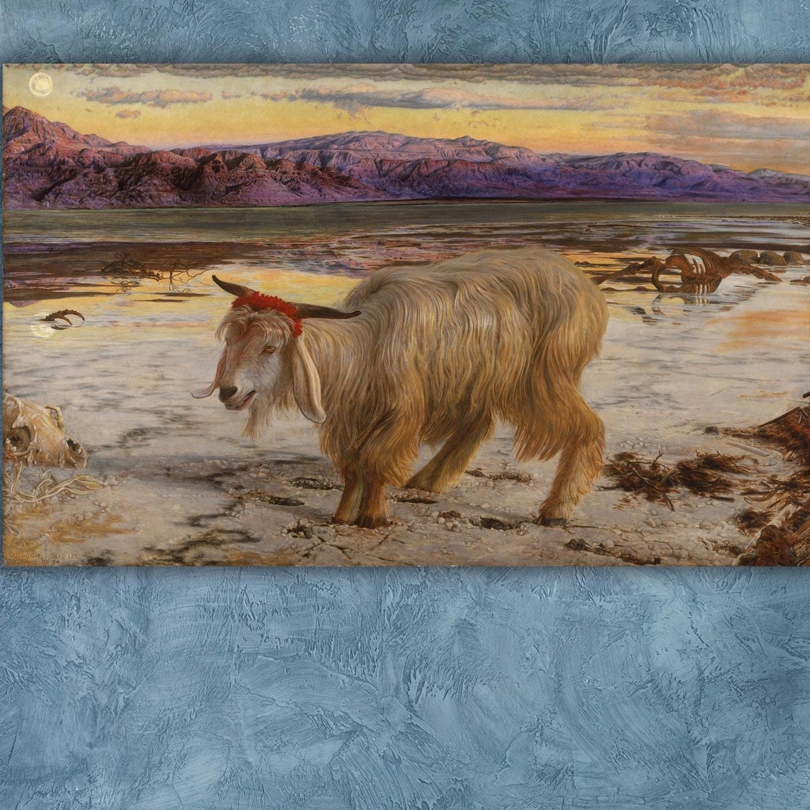 The Scapegoat Holman Hunt Pre-Raphaelite Goat Wilderness Art Poster